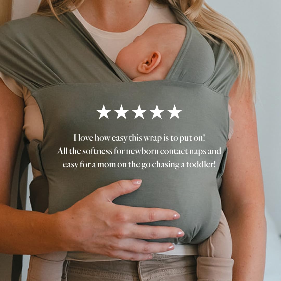 WildBird Aerial Buckle Wrap showcases 0-6 month sizing options.