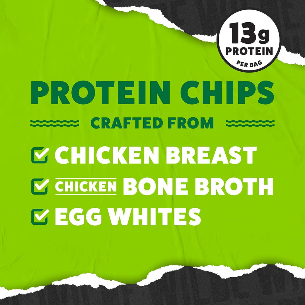 WILDE Chips flavors collection image showcasing Chicken & Waffles and other varieties.