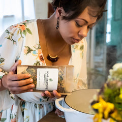 Wildflower Wellness fresh herb blend close-up showing natural aroma and purity.