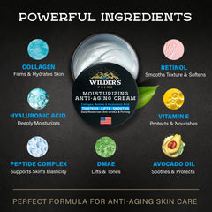 WildPrime antiaging formula with hyaluronic acid highlights hydrating benefits.