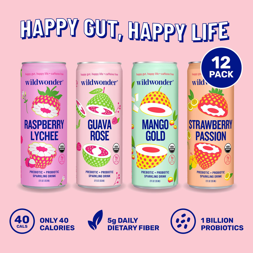 Wildwonder live vegan probiotics bottle showcases active cultures for gut support.