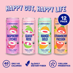 Wildwonder live vegan probiotics bottle showcases active cultures for gut support.
