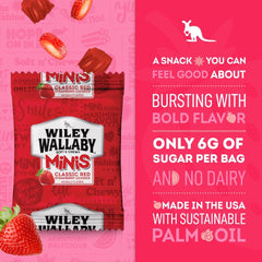 Wiley Wallaby fruit-flavor licorice bites, ideal lunchbox snack.