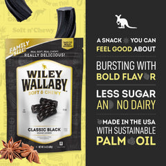 Wiley Wallaby licorice plant-based ingredients; a wholesome choice.