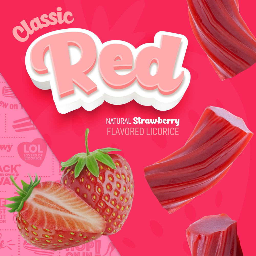 Close-up of Wiley Wallaby strawberry chunks showing soft, chewy texture.