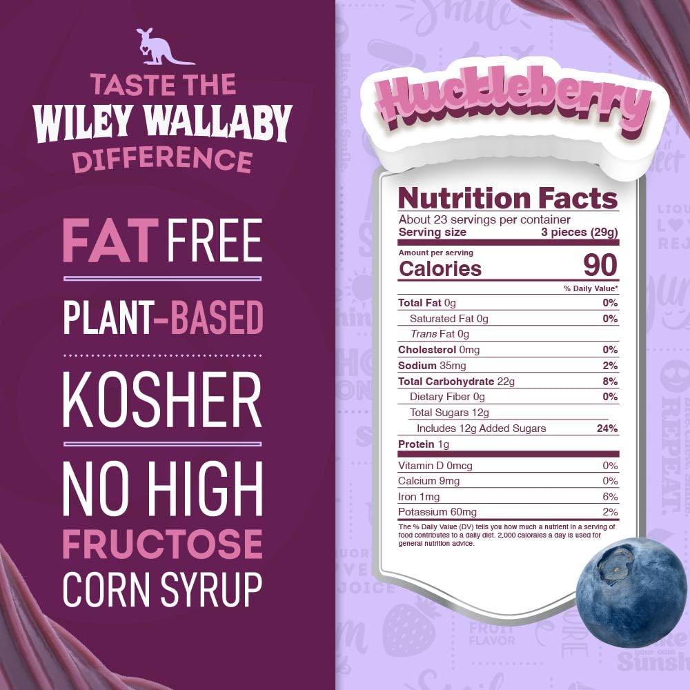 Wiley Wallaby licorice twists in resealable bag for on-the-go snacking.