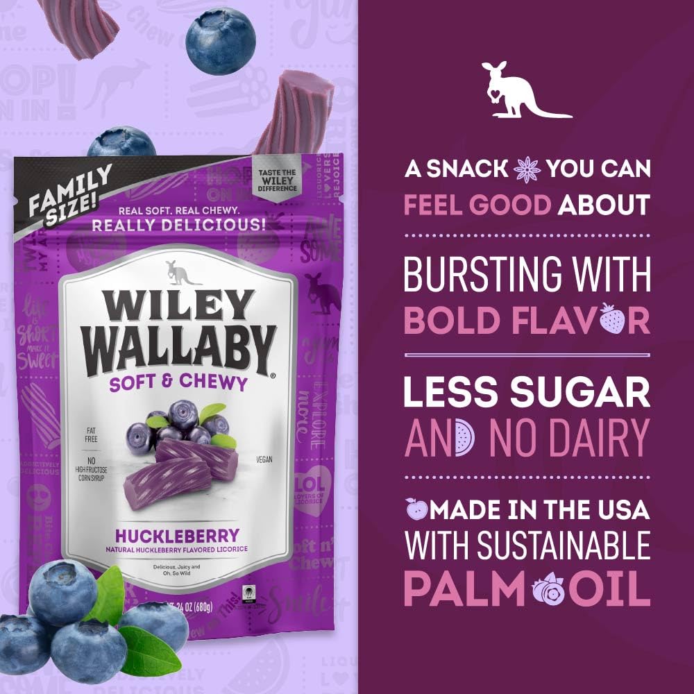 Wiley Wallaby assorted licorice for flavor variety and sharing.