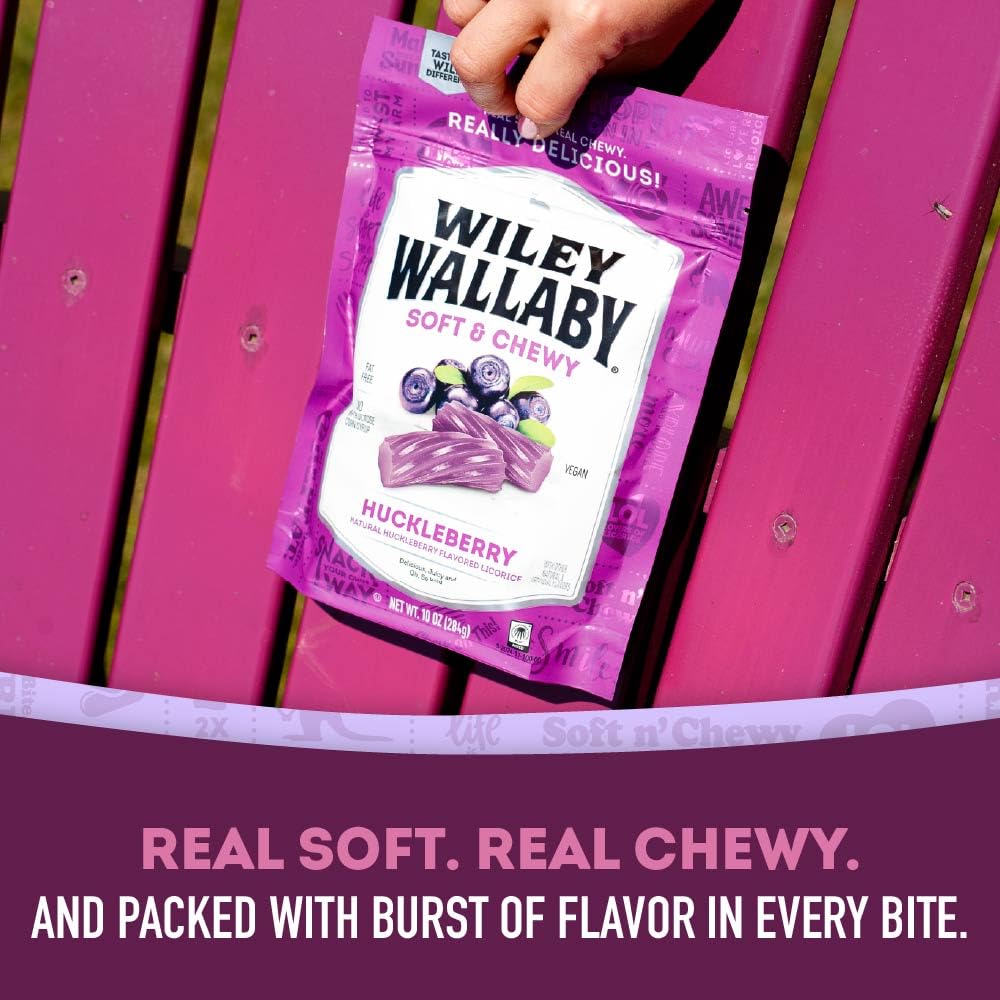 Wiley Wallaby premium Australian-style licorice with plant-based ingredients.