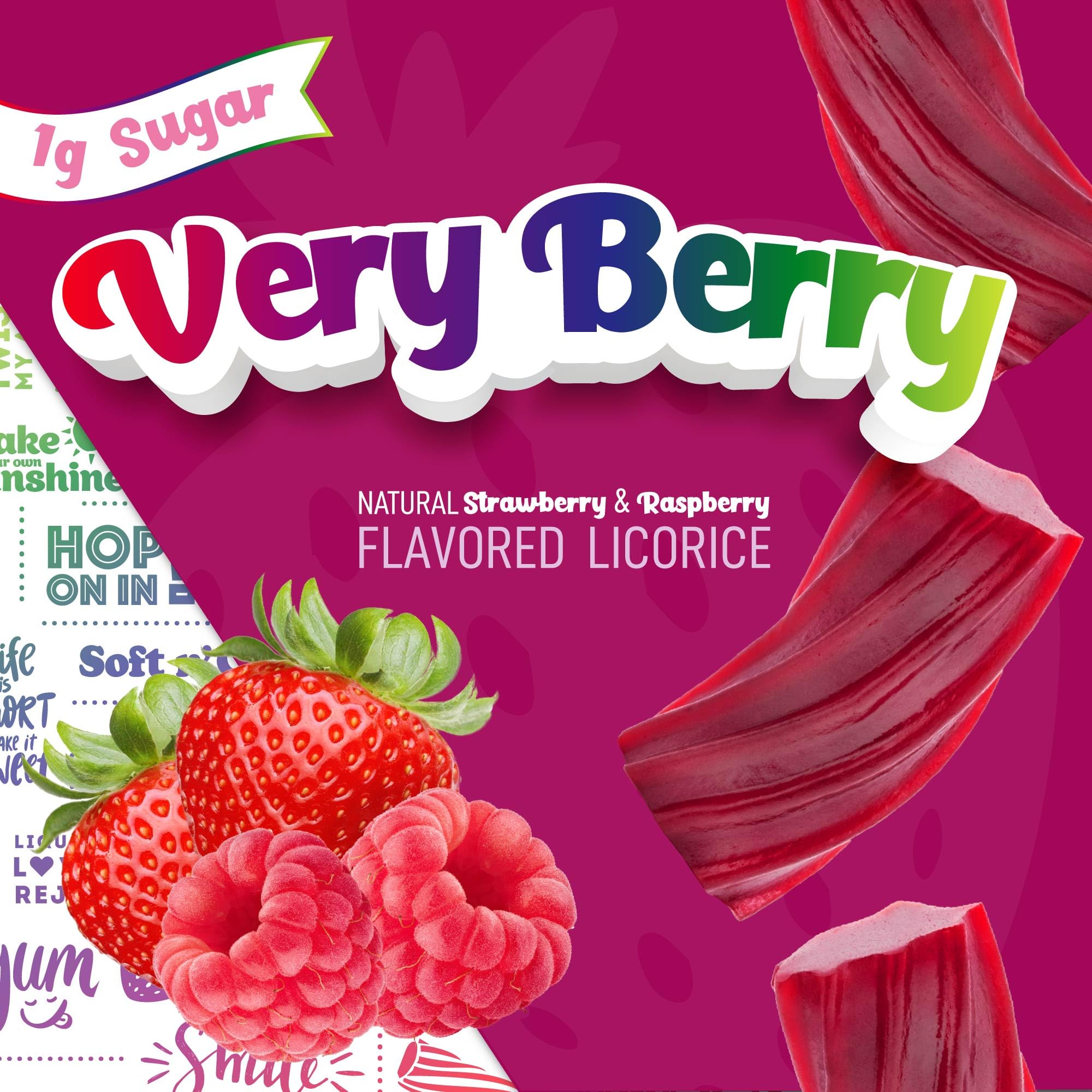 Wiley Wallaby Very Berry licorice twists are vegan and gluten-free.