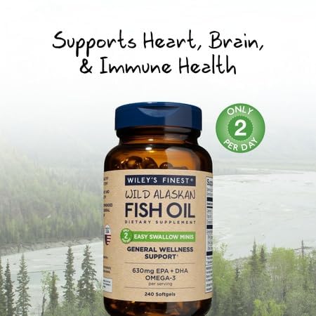Label highlights 630mg EPA and DHA per serving for potent omega-3 content.
