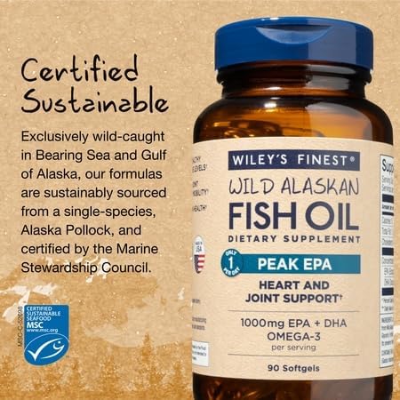 Alaska Pollock sourcing note on Wiley's Finest label for responsible fishing.