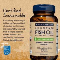 MSC-certified sustainable Alaska Pollock source emphasizing eco-friendly fish oil sourcing.