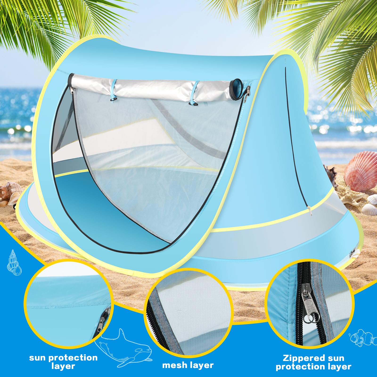 Wilhiker baby tent UV protection shields skin outdoors