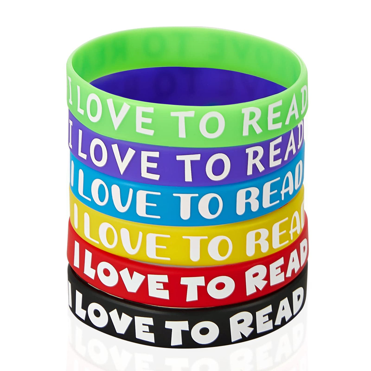 WILLBOND I Love to Read bracelet in black on wrist promotes reading habit