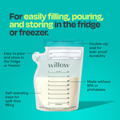 Willow double zip seal bags showing secure closure and durability