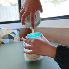 Willow pre-sterilized tamper-evident top on milk bag