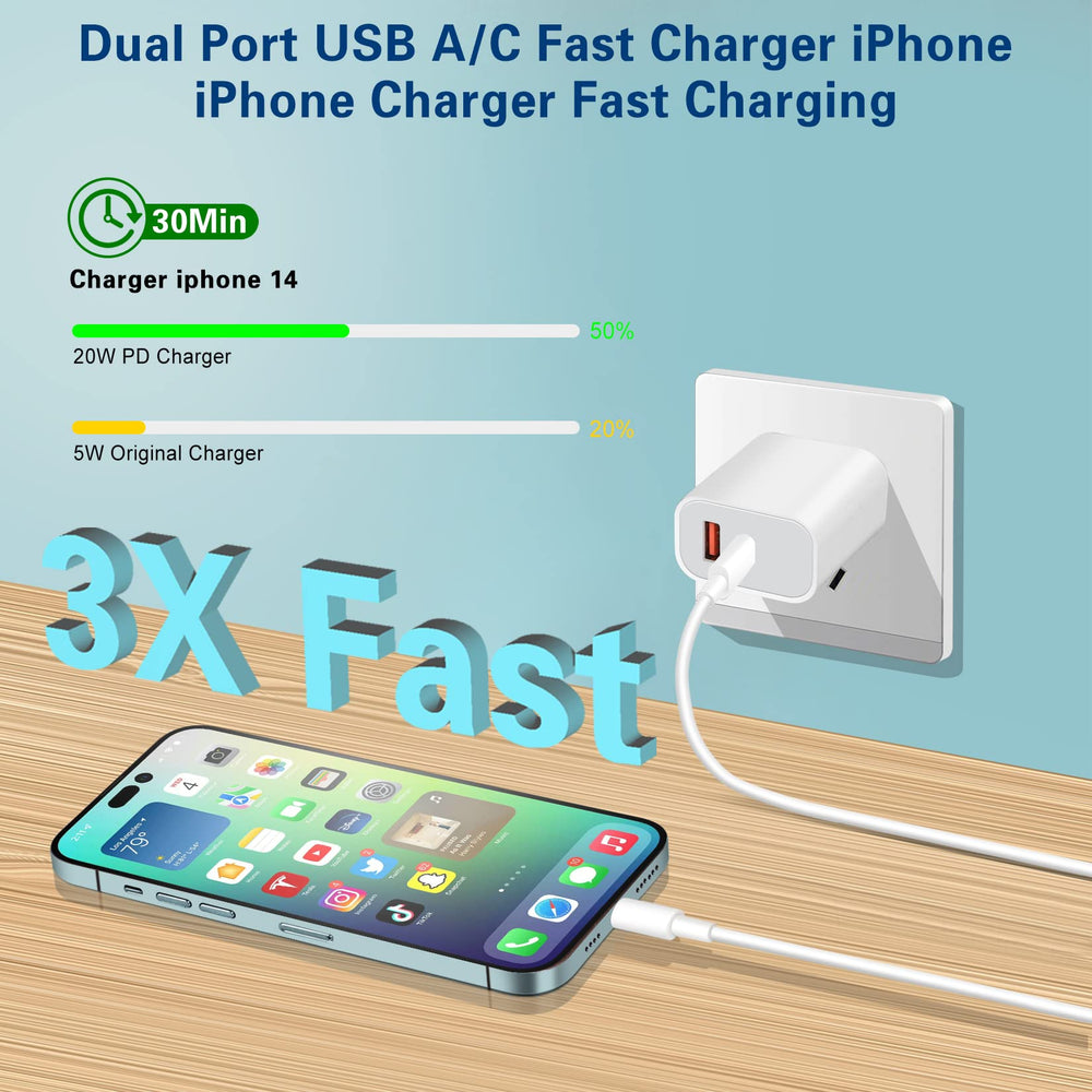 Willtop dual-port charging block in use, charges two devices simultaneously.