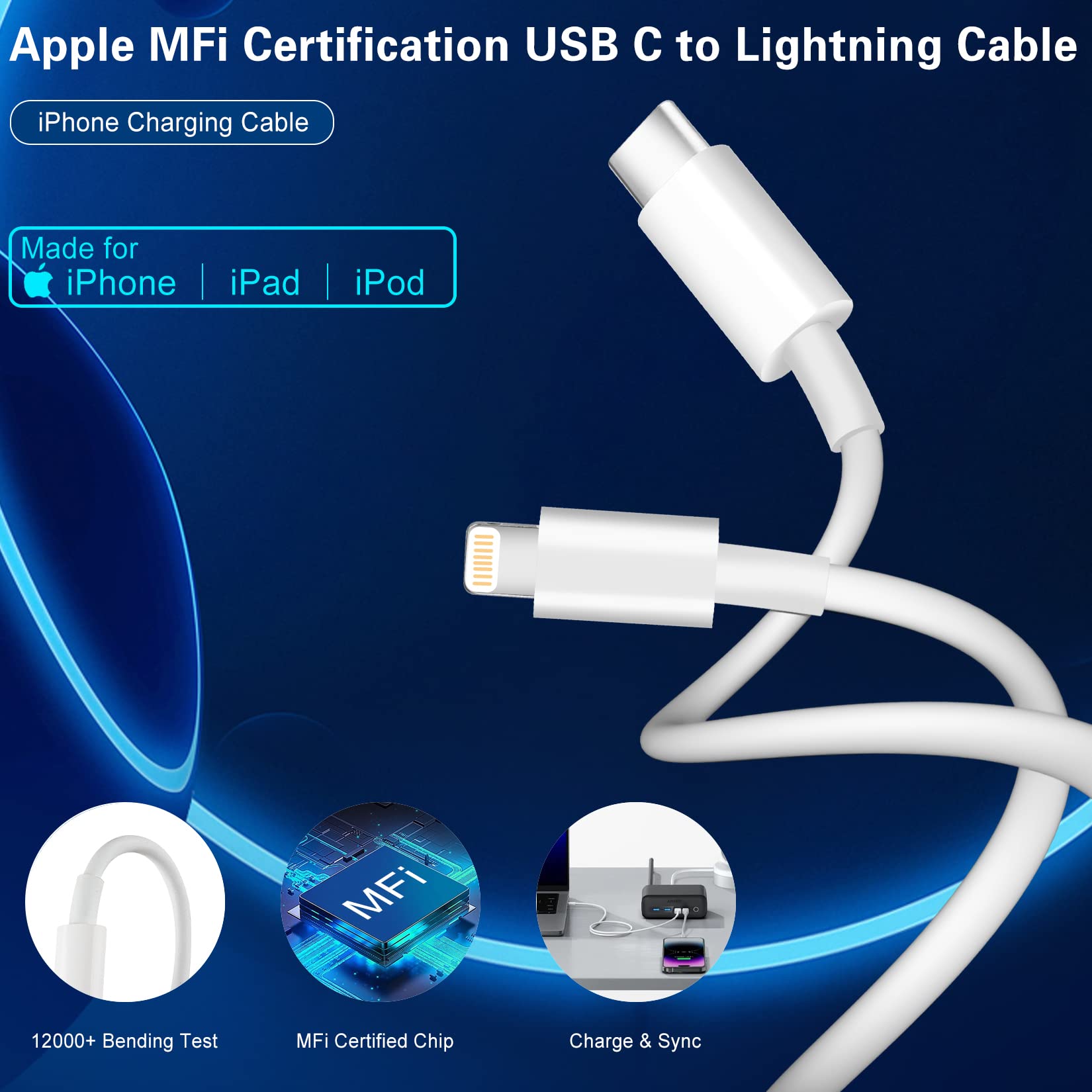Willtop packaging includes two fast charger blocks and two 10-foot cables.