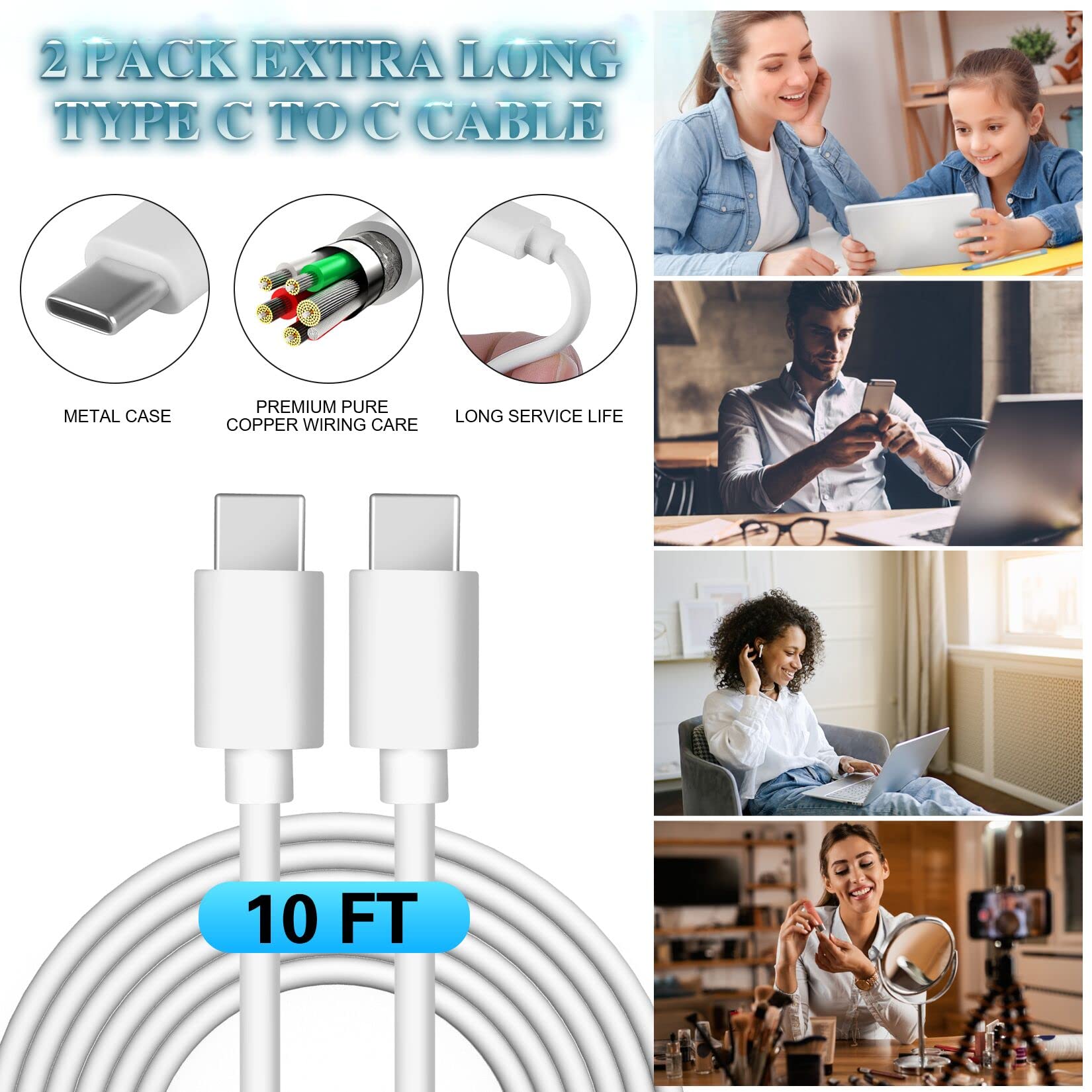 WILLTOP Galaxy-compatible charger suitable for a wide range of USB-C devices.