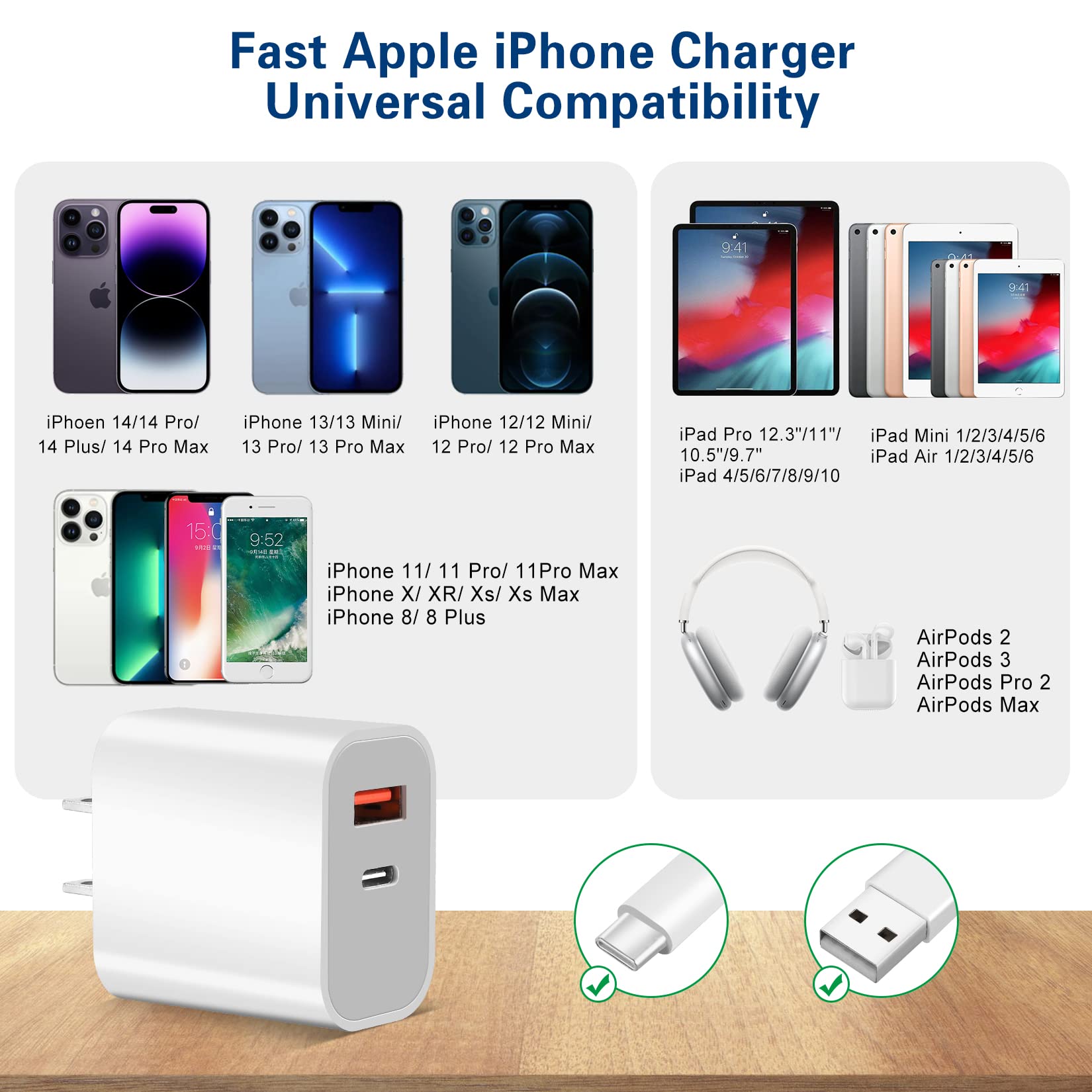 Willtop 10ft USB-C to Lightning cable extended for comfortable charging.
