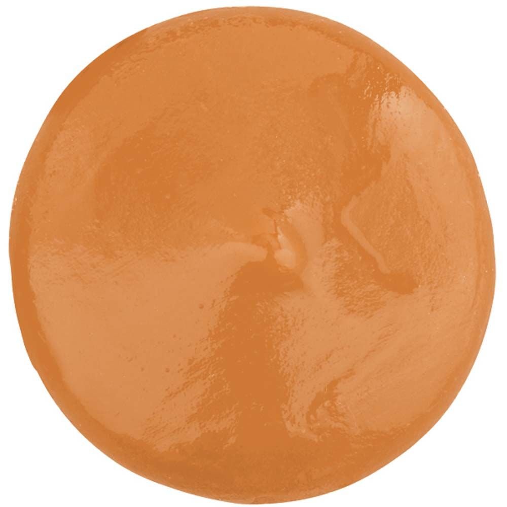 Wilton Orange Candy Melts melted for dipping and coating treats.