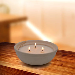 Winbattle citronella candle close-up shows soy wax and lead-free wick for safer burn