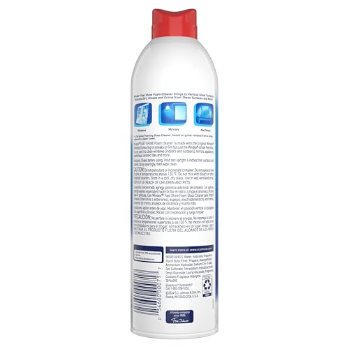 Windex Fast Shine Foam leaves a fresh scent after cleaning