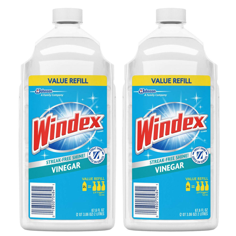 Windex Vinegar multi-surface refill bottle for streak-free glass surfaces.