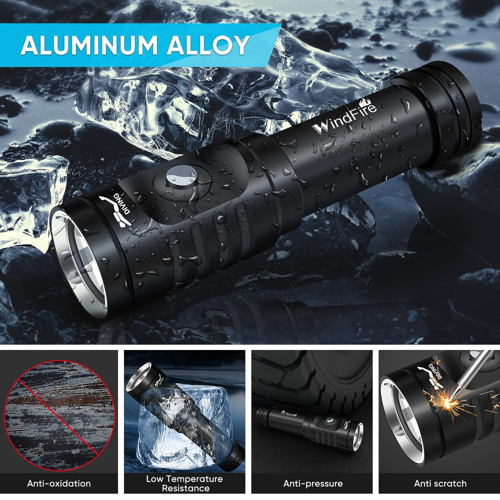 WINDFIRE TS08 ideal for night dives and underwater photography.