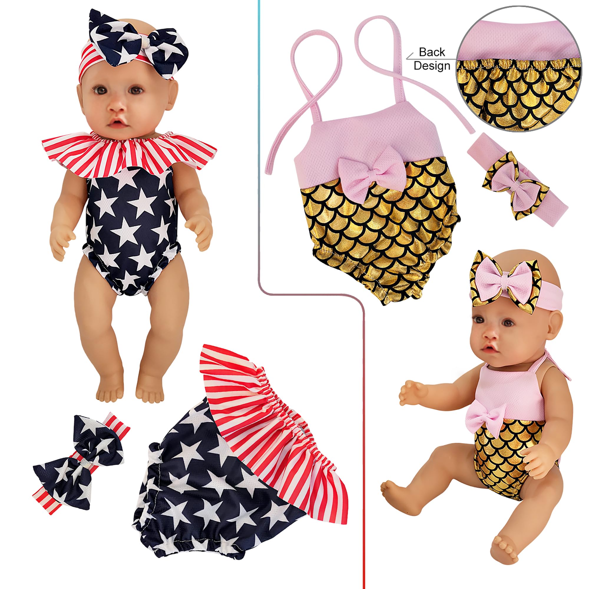 Windolls patriotic and sunflower pattern outfits brighten gift occasions.
