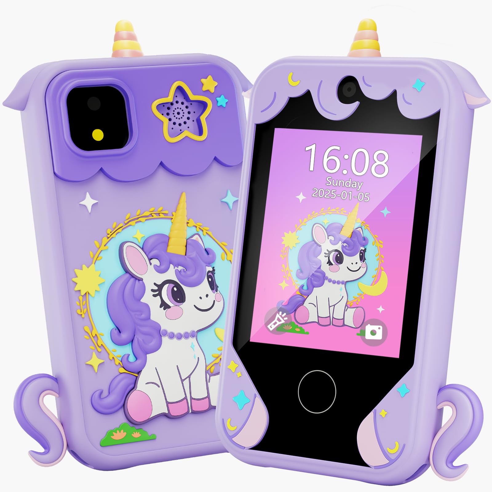 Windpaint Kids Phone Purple front view for creative play and learning