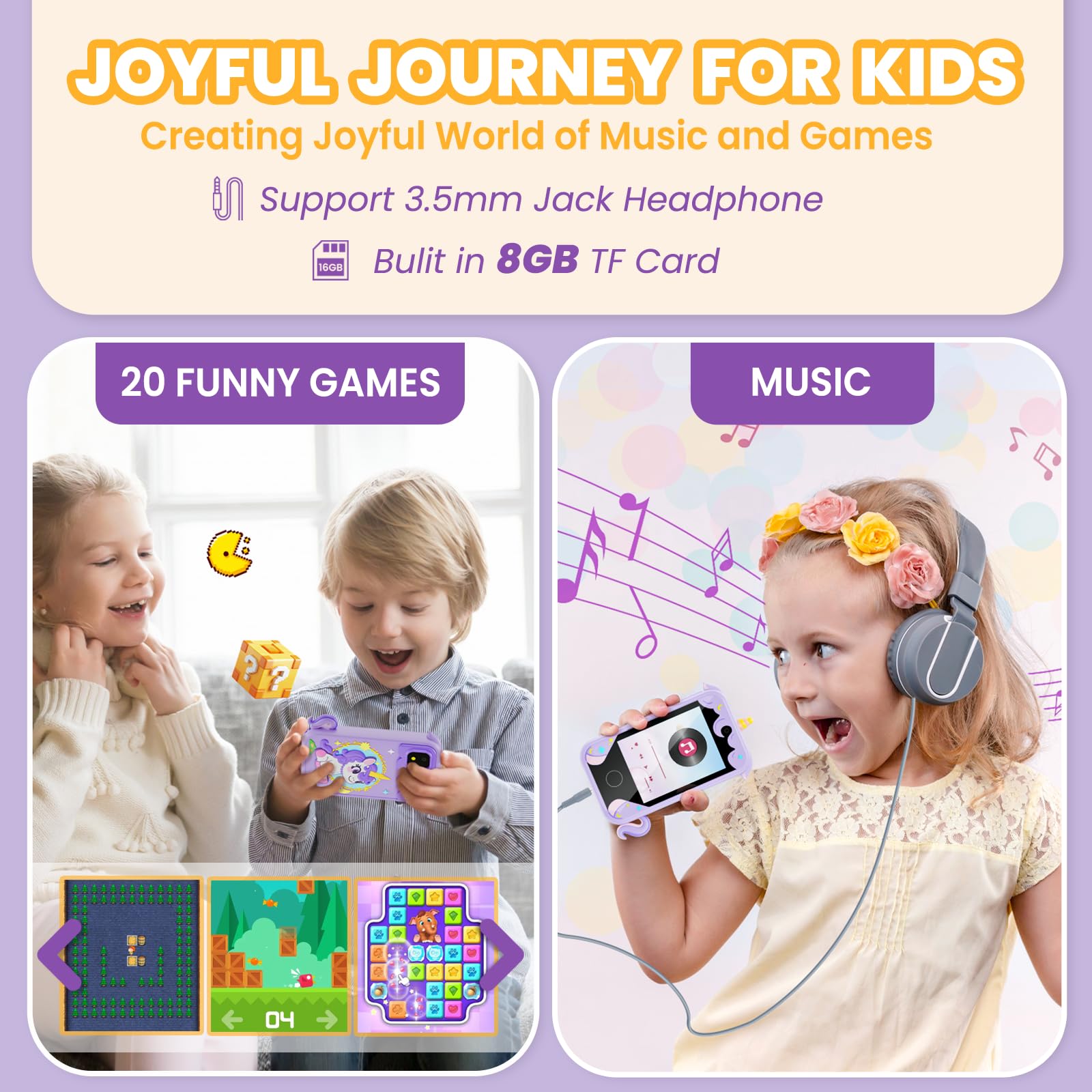 Windpaint Kids Phone Purple music and painting tools spark creativity
