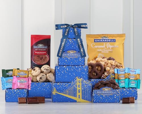 Ghirardelli chocolate squares close-up showcases premium textures and flavors.