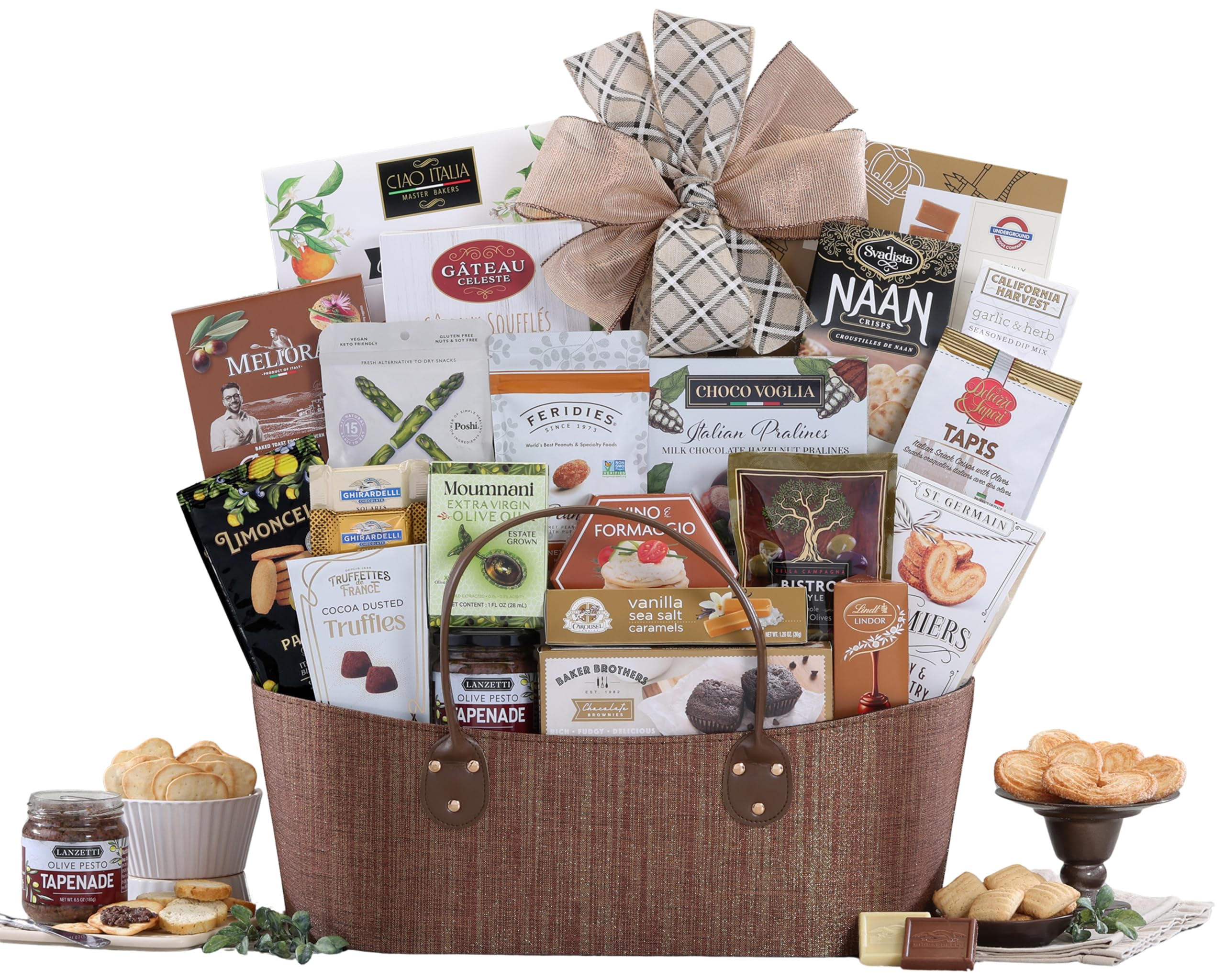 Wine Country Gift Baskets Gourmet Choice Basket full display, ideal for shared celebrations