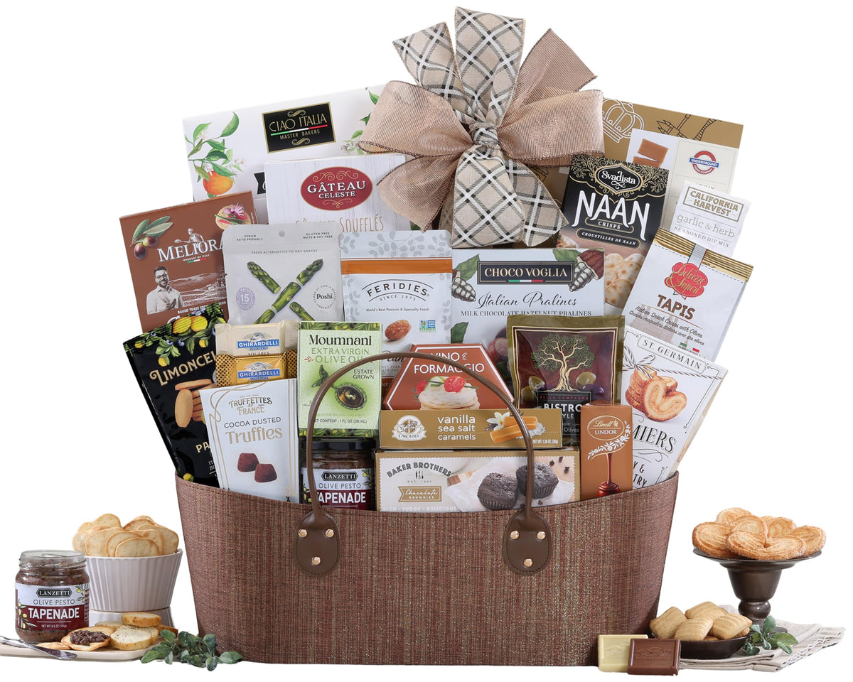 Wine Country Gift Baskets Gourmet Choice Basket full display, ideal for shared celebrations