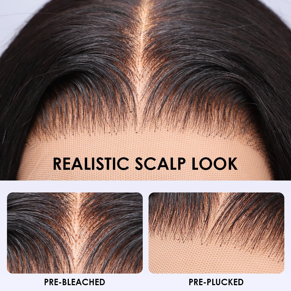 Wingirl bleached tiny knots for a softer, more natural front hairline.