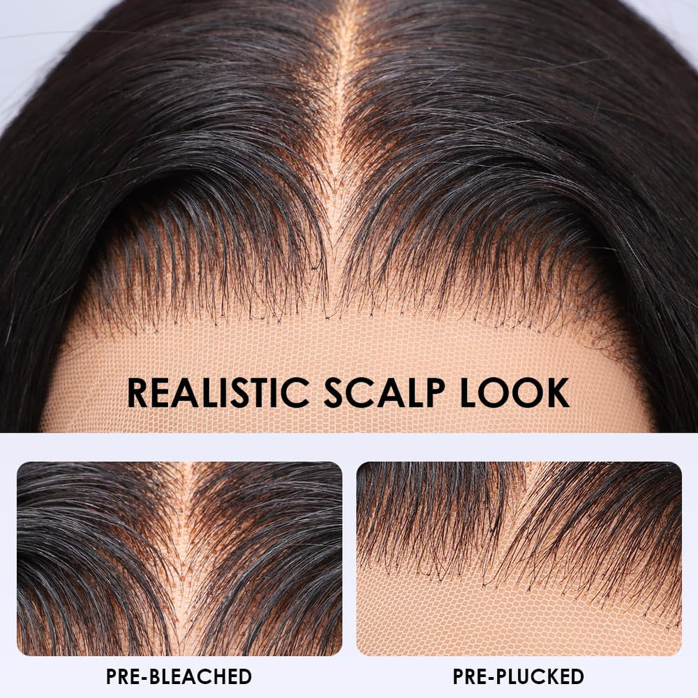 Wingirl bleached tiny knots for a softer, more natural front hairline.