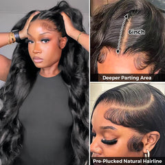 Wingirl HD lace front wig with 13x6 transparent Swiss lace offers seamless skin tone melt.