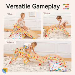 WINGYZ Pikler rainbow animal prints spark curiosity and imaginative role-play.