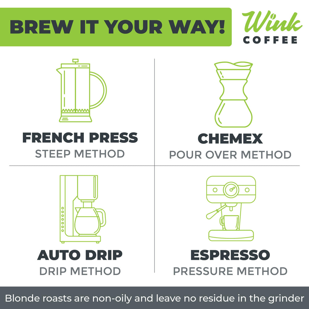 Wink Coffee Blonde Espresso brewing setup for a balanced cup