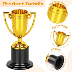 WINKIO compact 4-inch trophy cup fits desks and bookcases.