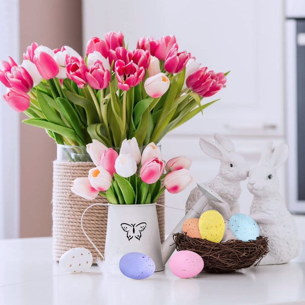 Winlyn white speckled eggs versatile for gift baskets and place cards.
