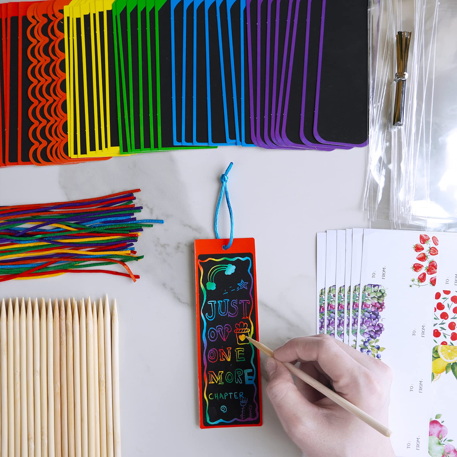 Winlyn scratch tools for easy, precise rainbow color reveals