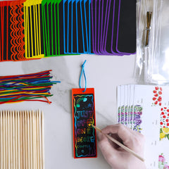 Winlyn scratch tools for easy, precise rainbow color reveals
