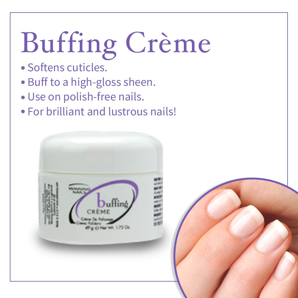 Chamois Buffer creating a natural shine on bare nails
