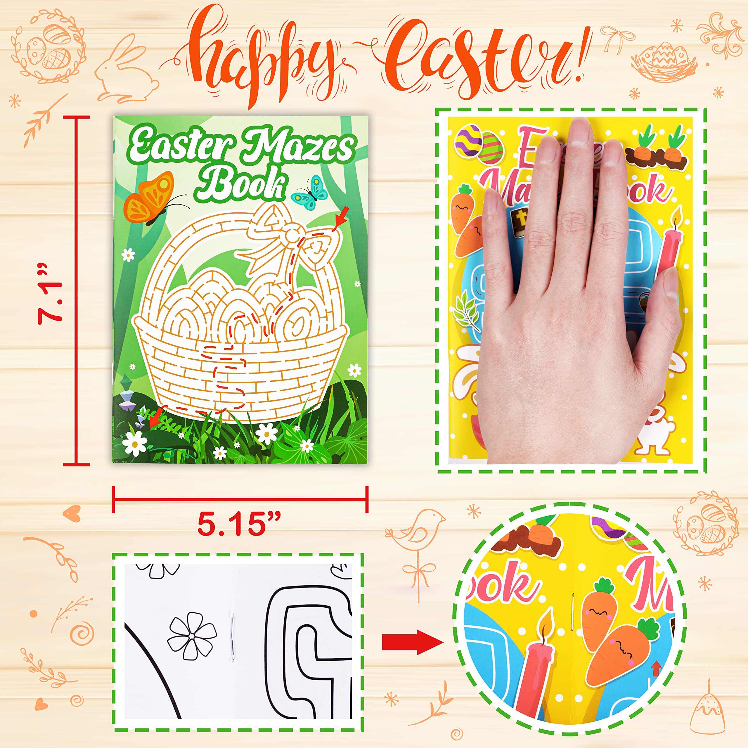 Winrain Easter Maze Book Set age range from preschool to elementary students.