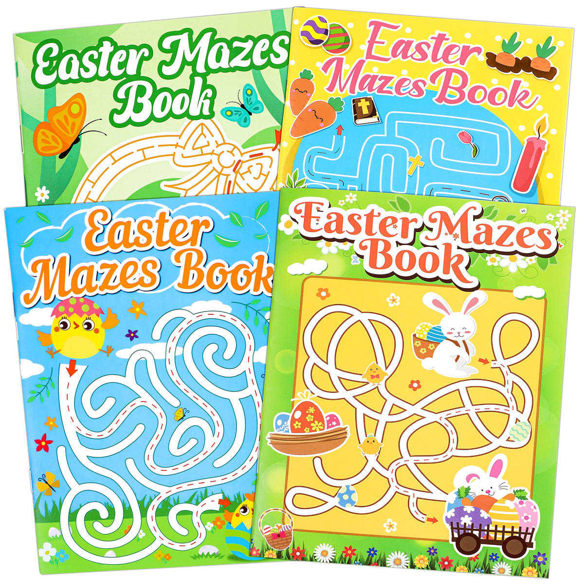 Winrain Easter Maze Book Set front cover with bright colors for Easter gifting.