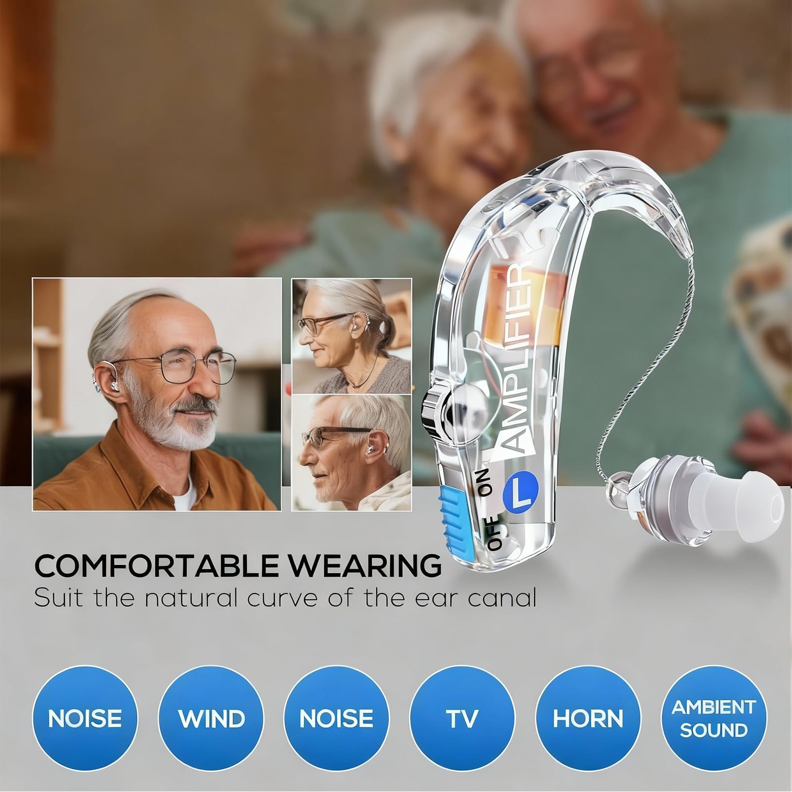 WINTER PLUM hearing aid with USB-C fast charging for quick power on the go
