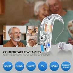 WINTER PLUM hearing aid with USB-C fast charging for quick power on the go