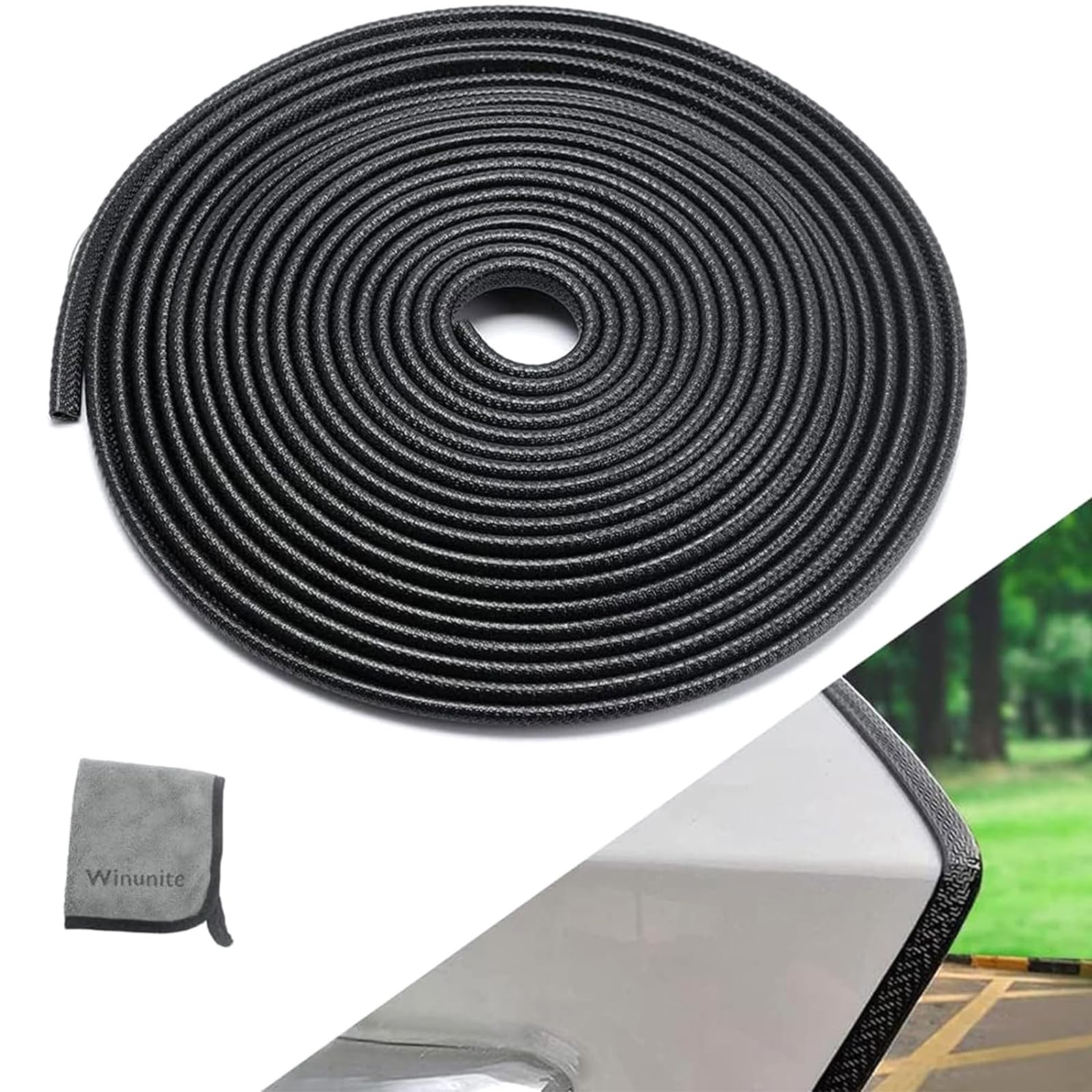 Winunite edge guard close-up with metal clips for door protection.
